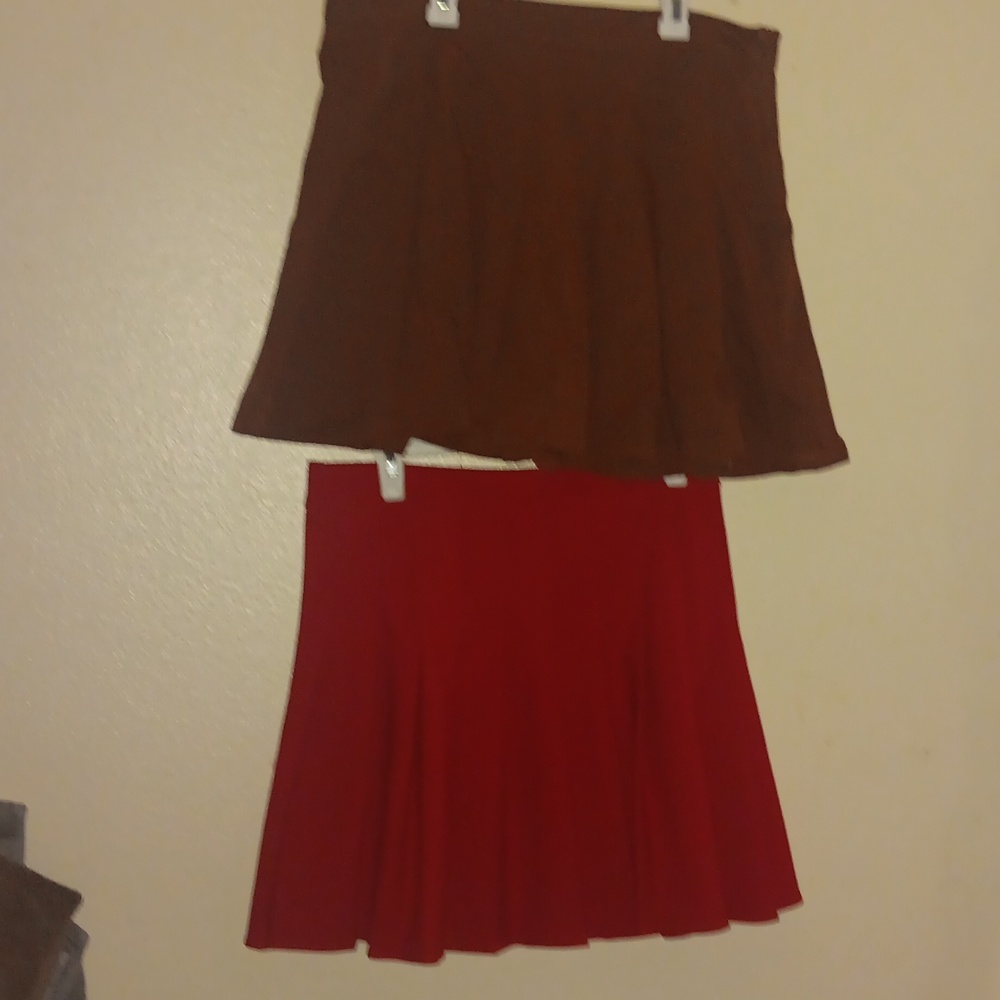 2 pleated skirts